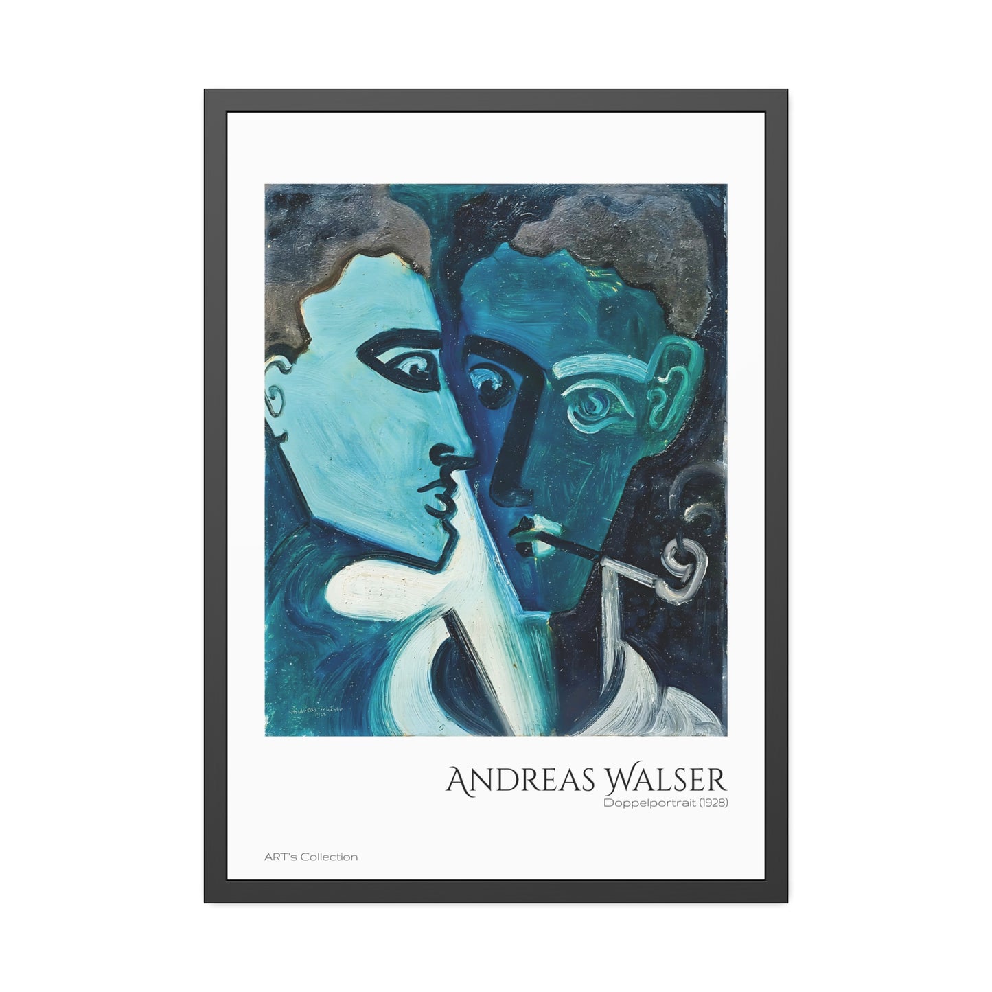 Doppelportrait (1928) by Andreas Walser / Affiche Encadrée série ART's Collection