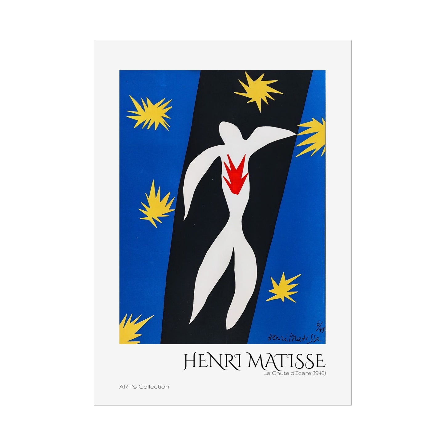 La Chute d'Icare (1943) by Henri Matisse / Affiche imprimée - Série ART's Collection