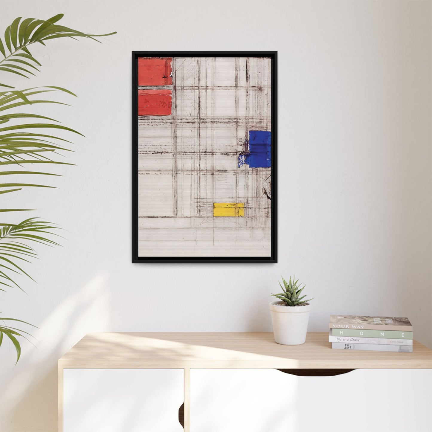Study for a Composition (1940-1941) by Piet Mondrian / Toile encadrée sur caisse américaine