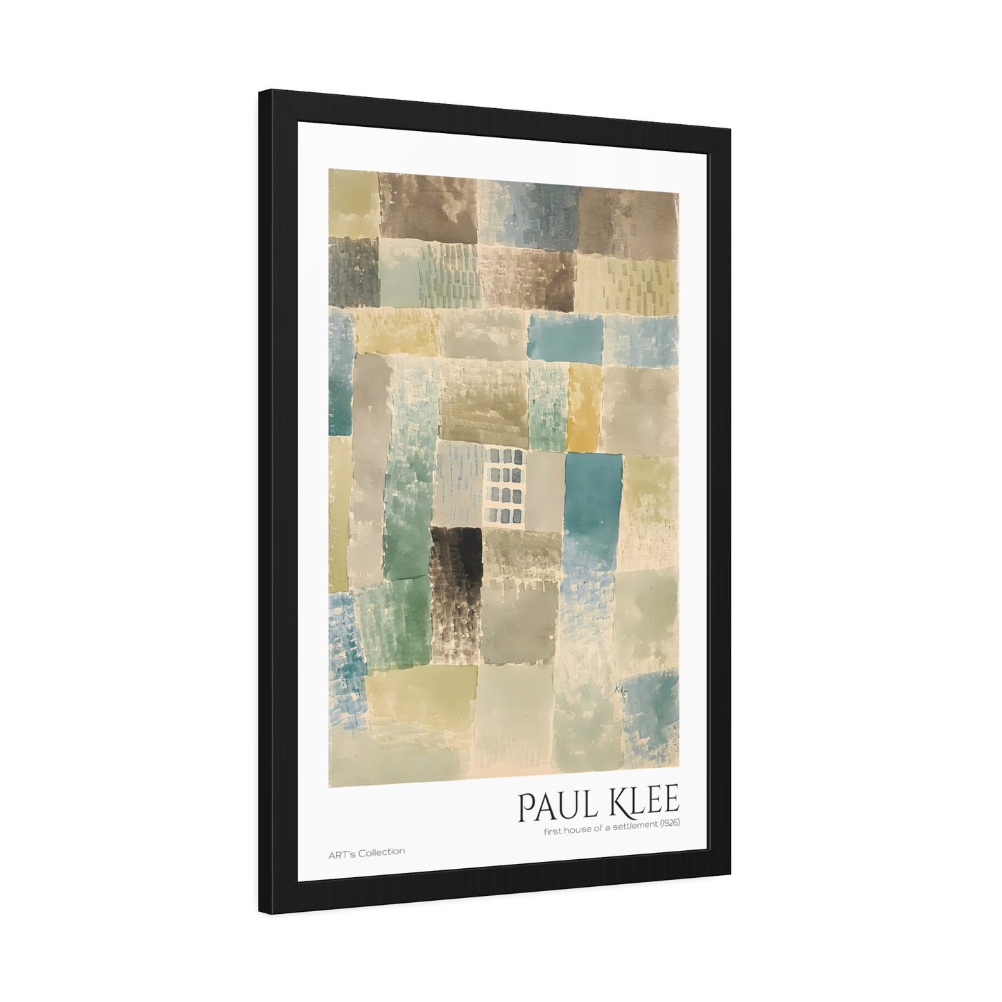 first house of a settlement (1926) by Paul Klee / Affiche Encadrée série ART's Collection