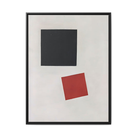 Black Square and Red Square (1915) by Kazimir Malevich / Toile encadrée sur caisse américaine