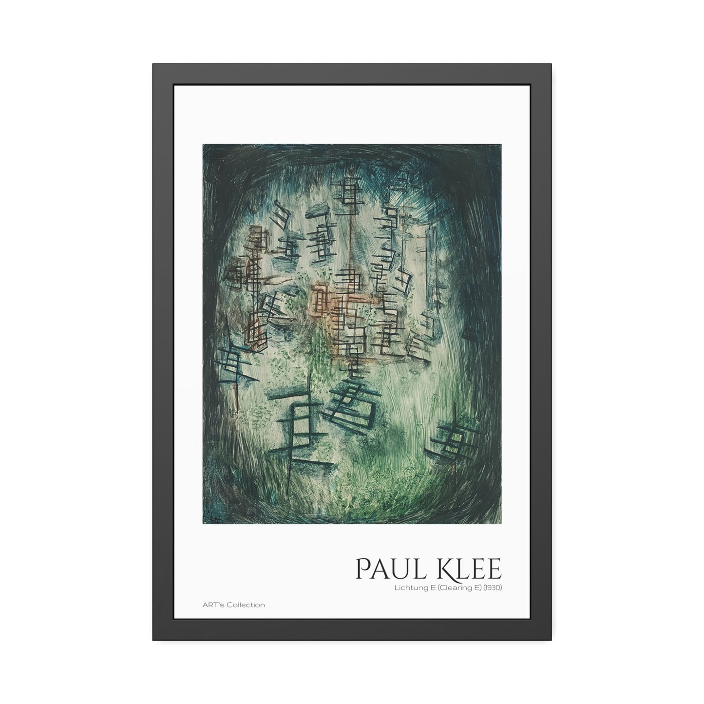 Lichtung E (Clearing E) (1930) by Paul Klee / Affiche Encadrée série ART's Collection