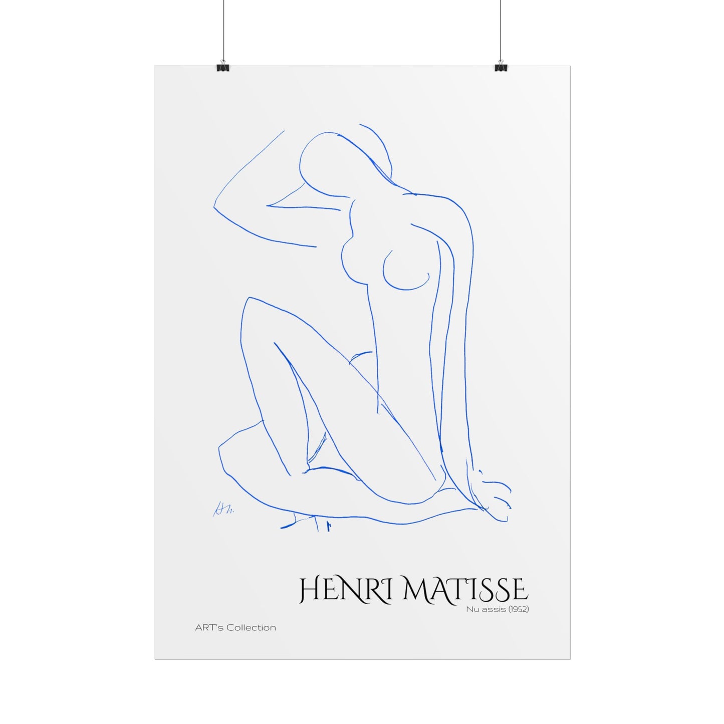 Nu assis (1952) version bleue by Henri Matisse / Affiche imprimée - Série ART's Collection