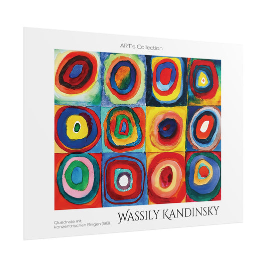 Quadrate mit konzentrischen Ringen (1913) by Wassily Kandinsky / Affiche imprimée - Série ART's Collection