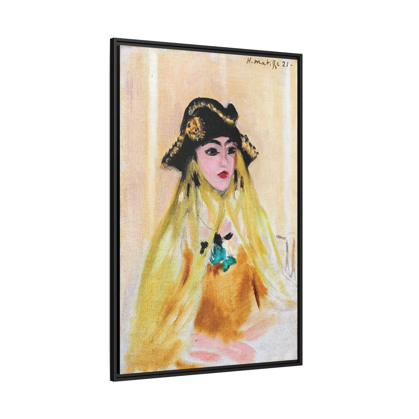 Ancilla (1921) by Henri Matisse / Toile encadrée sur caisse américaine