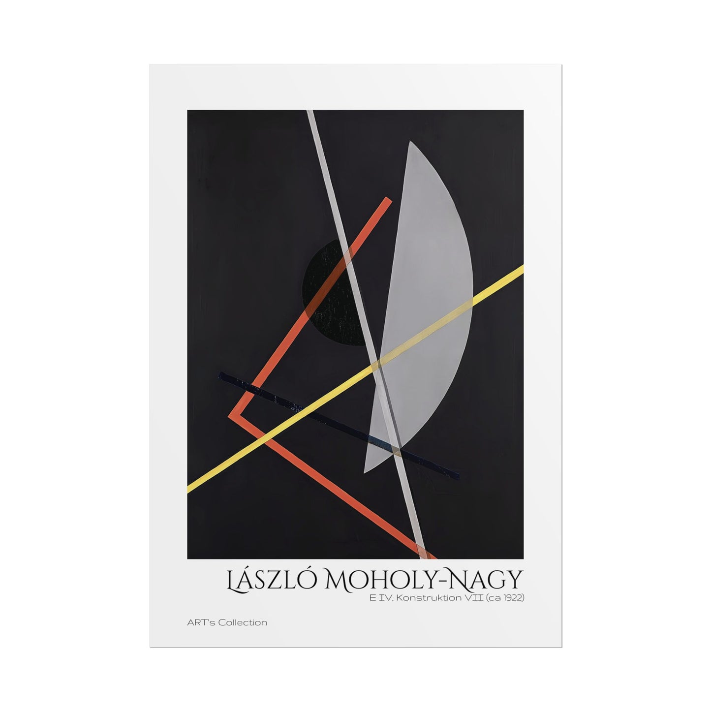 E IV, Konstruktion VII (ca 1922) by László Moholy-Nagy / Affiche imprimée - Série ART's Collection