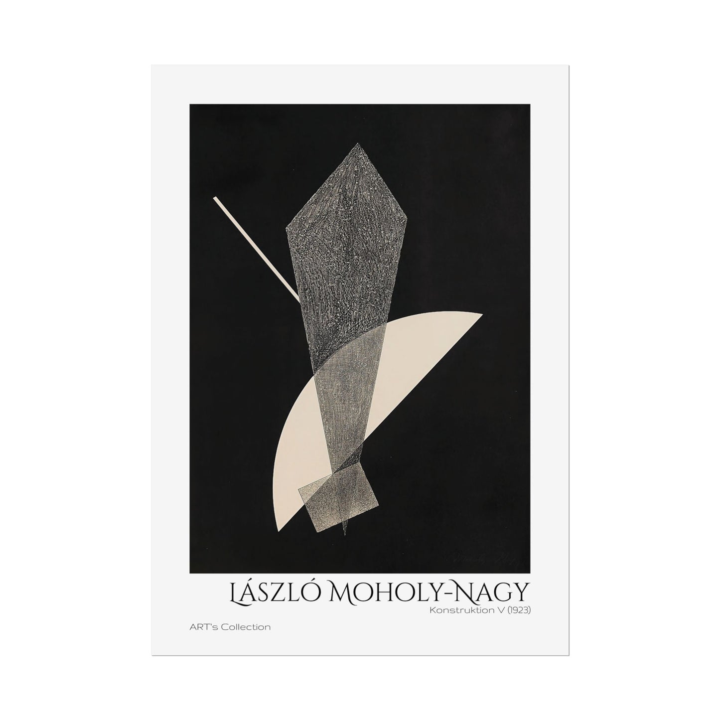 Konstruktion V (1923) by László Moholy-Nagy / Affiche imprimée - Série ART's Collection