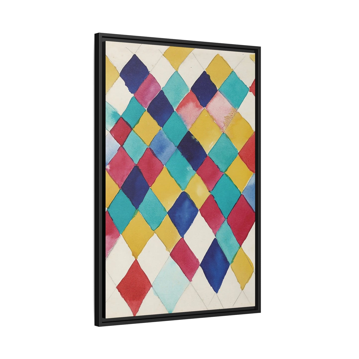 Wassily Kandinsky / Étude des couleurs avec les diamants (1913) / Toile encadrée sur caisse américaine