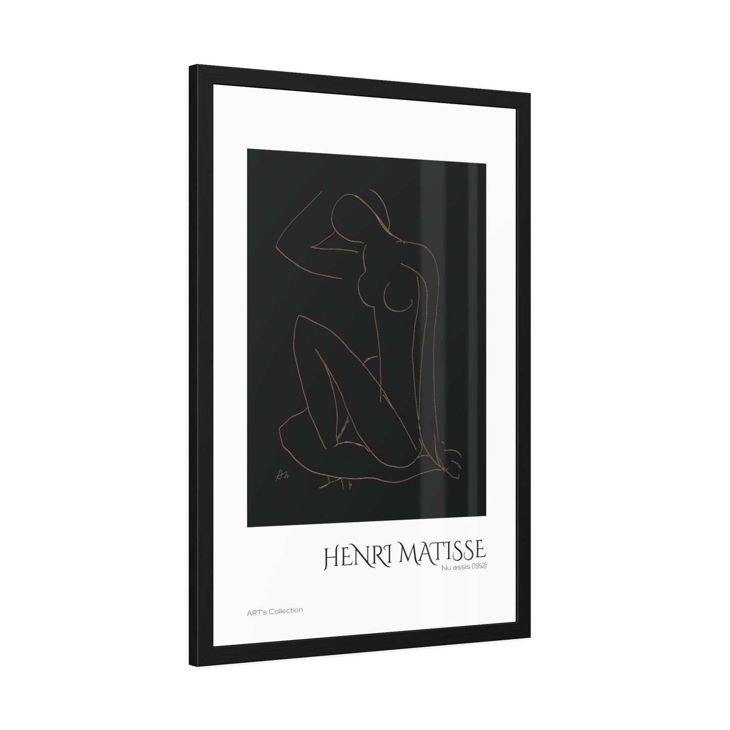 Nu assis (1952) by Henri Matisse version imposition / Affiche Encadrée série ART's Collection