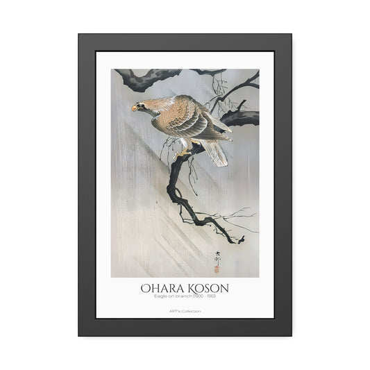 Eagle on branch (1900 - 1910) by Ohara Koson / Affiche Encadrée série ART's Collection