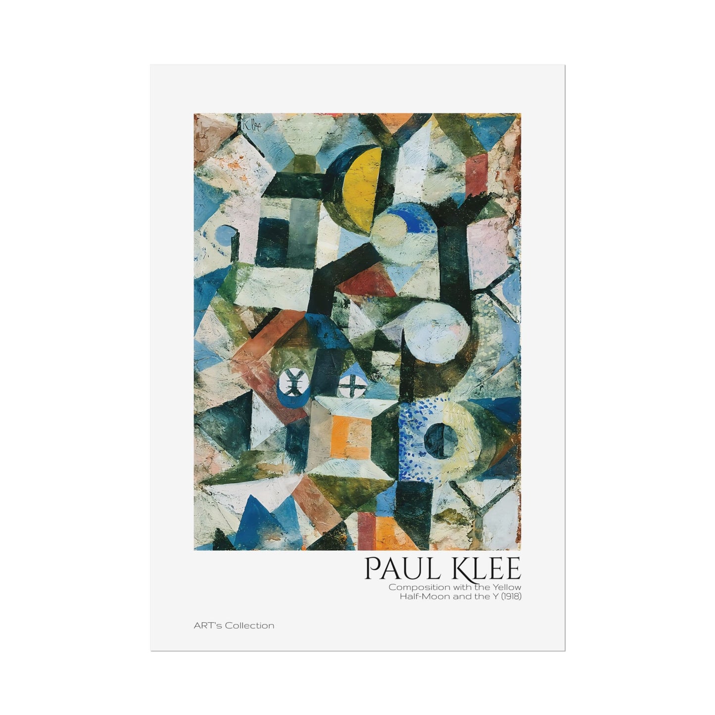 Composition with the Yellow Half-Moon and the Y (1918) by Paul Klee / Affiche imprimée - Série ART's Collection