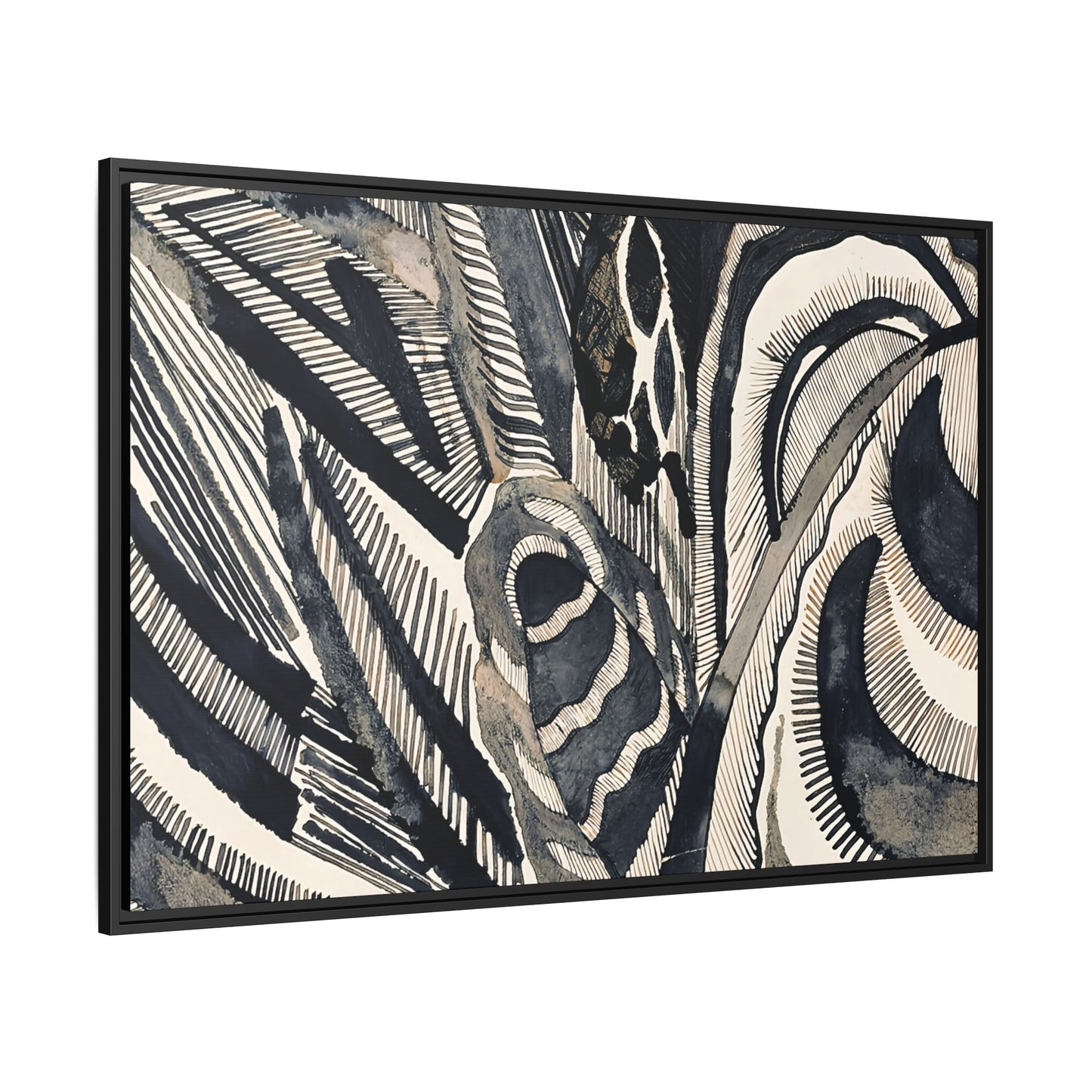 Landschaft (1918) by Otto Freundlich / Toile encadrée sur caisse américaine
