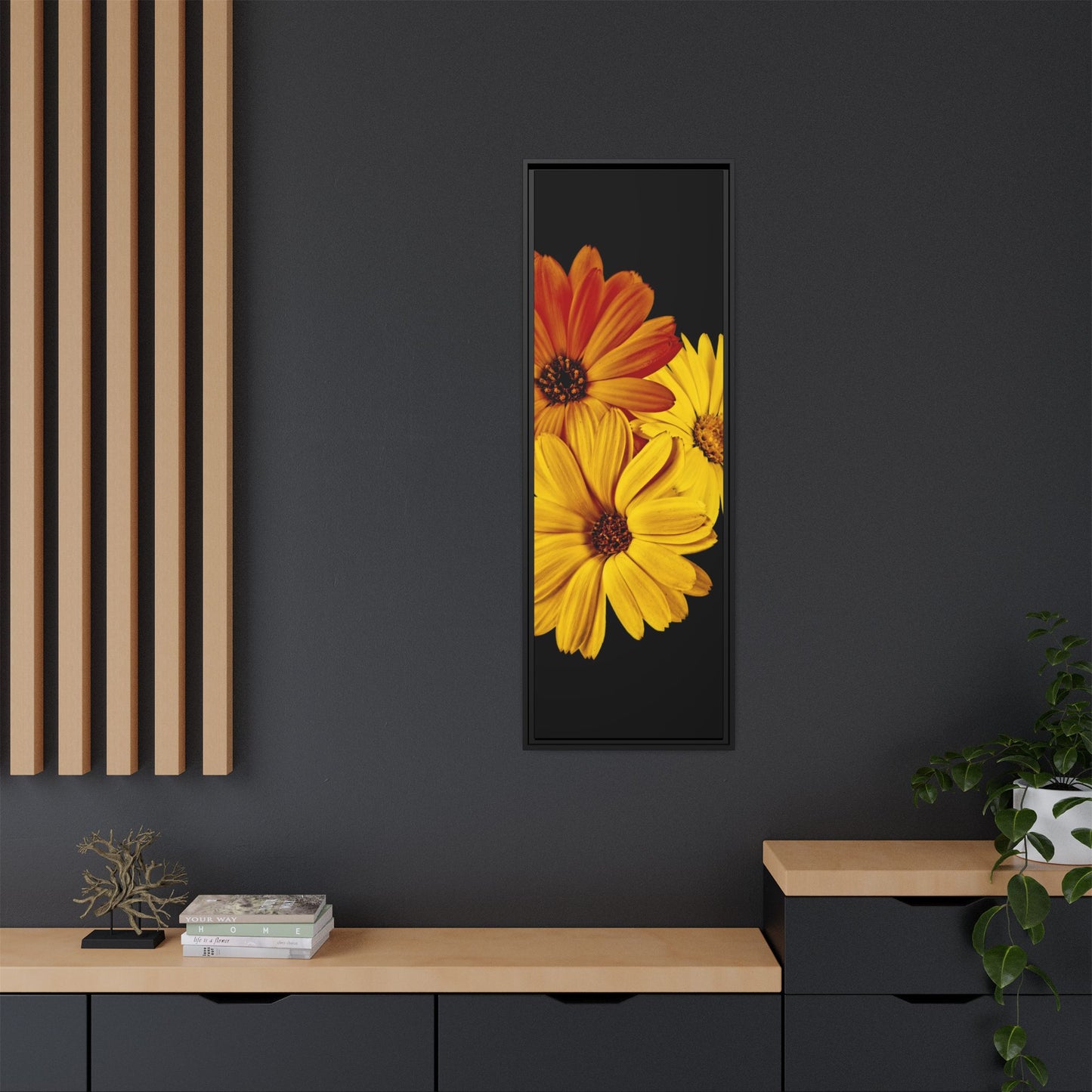 Collection Signature "FLORAL Numéro 4" sur Toile encadrée avec caisse américaine
