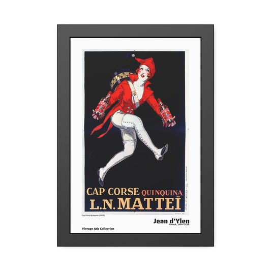 Cap Corse Quinquina (1927) by Jean d'Ylen / Affiche Encadrée Série Vintage Ads Collection
