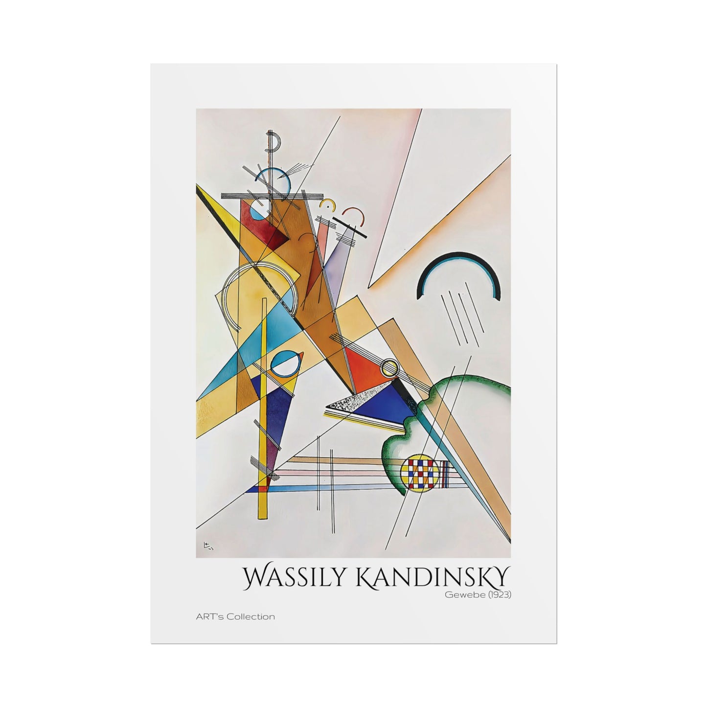 Gewebe (1923) by Wassily Kandinsky / Affiche imprimée - Série ART's Collection