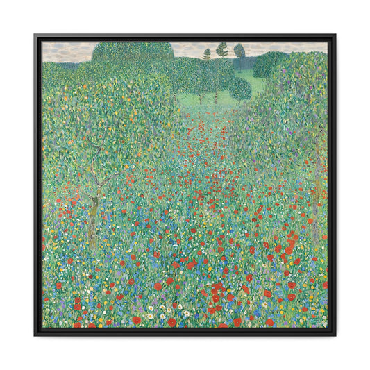 Blühender Mohn Mohnwiese (1907) by Gustav Klimt / Toile encadrée sur caisse américaine
