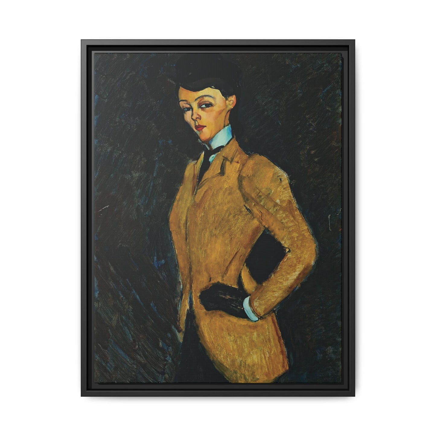 L'amazone (1909) by Amedeo Modigliani / Toile encadrée sur caisse américaine