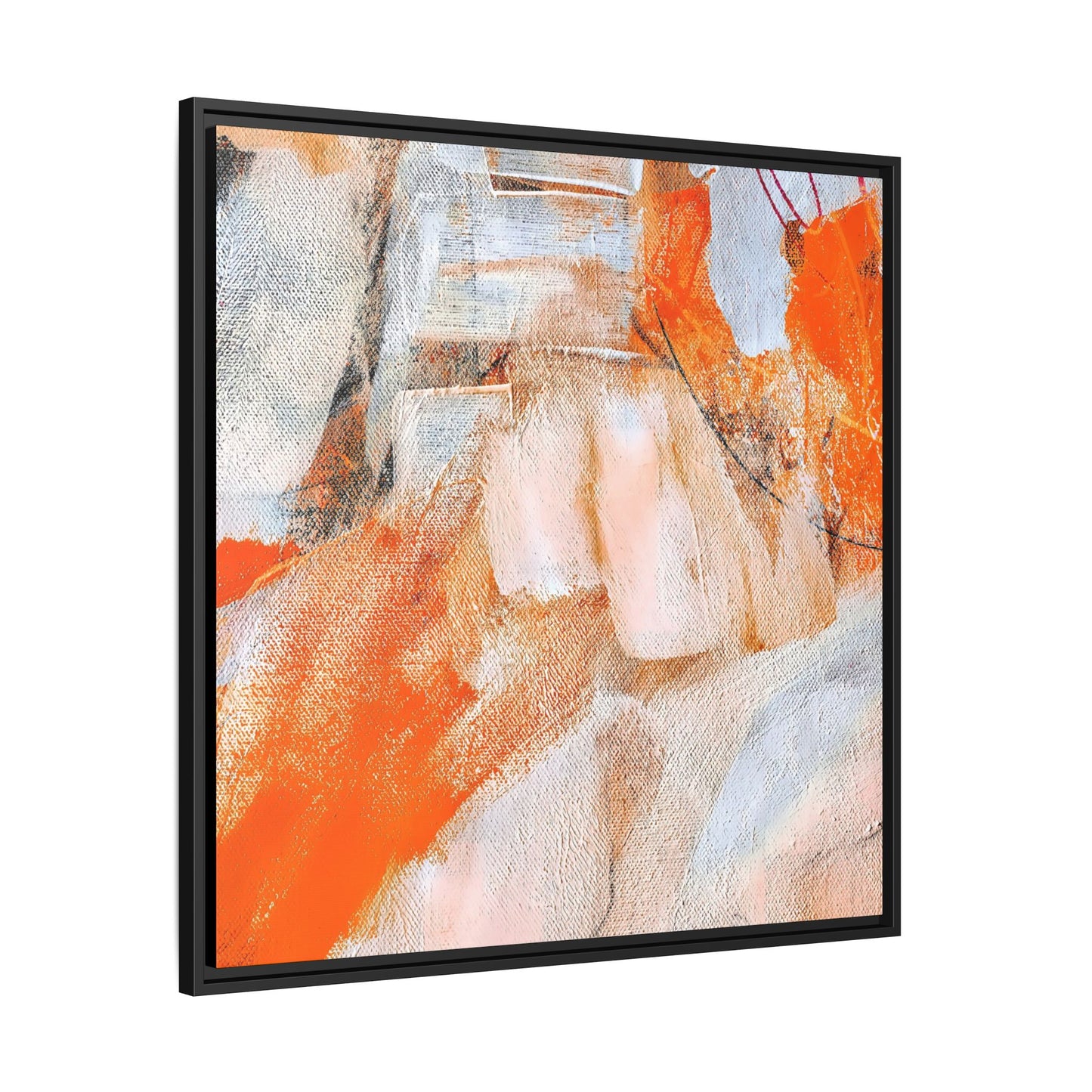 Tableau Intemporel Mandarine "Série Sign Collections" / Toile encadrée sur caisse américaine