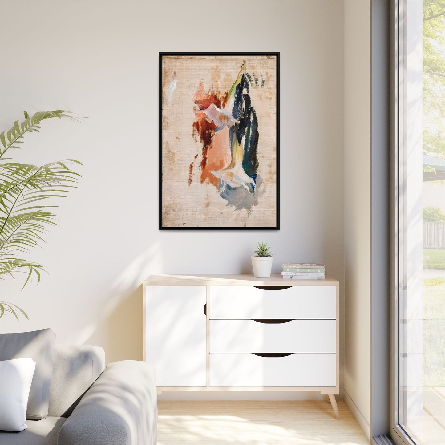 Study of a flower by Jan Ciaglinski / Toile encadrée sur caisse américaine