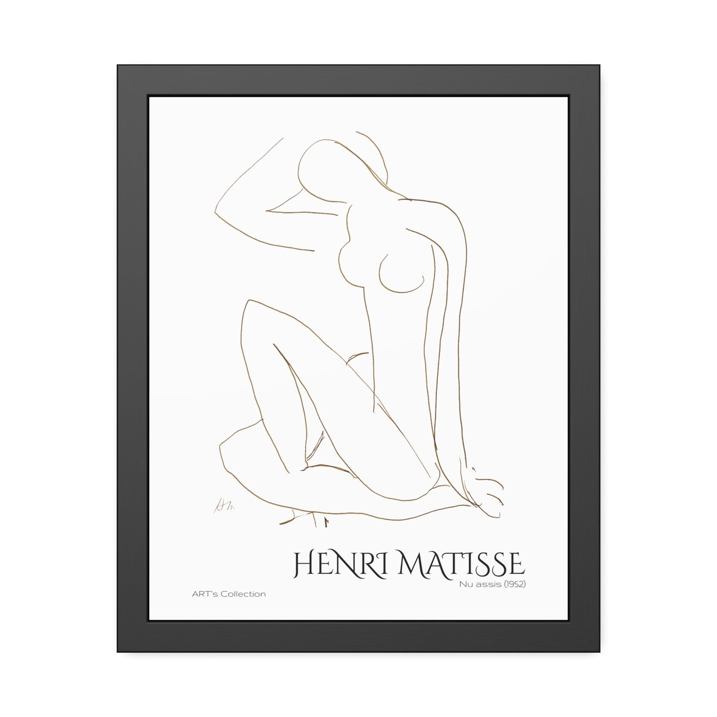 Nu assis (1952) by Henri Matisse / Affiche Encadrée série ART's Collection