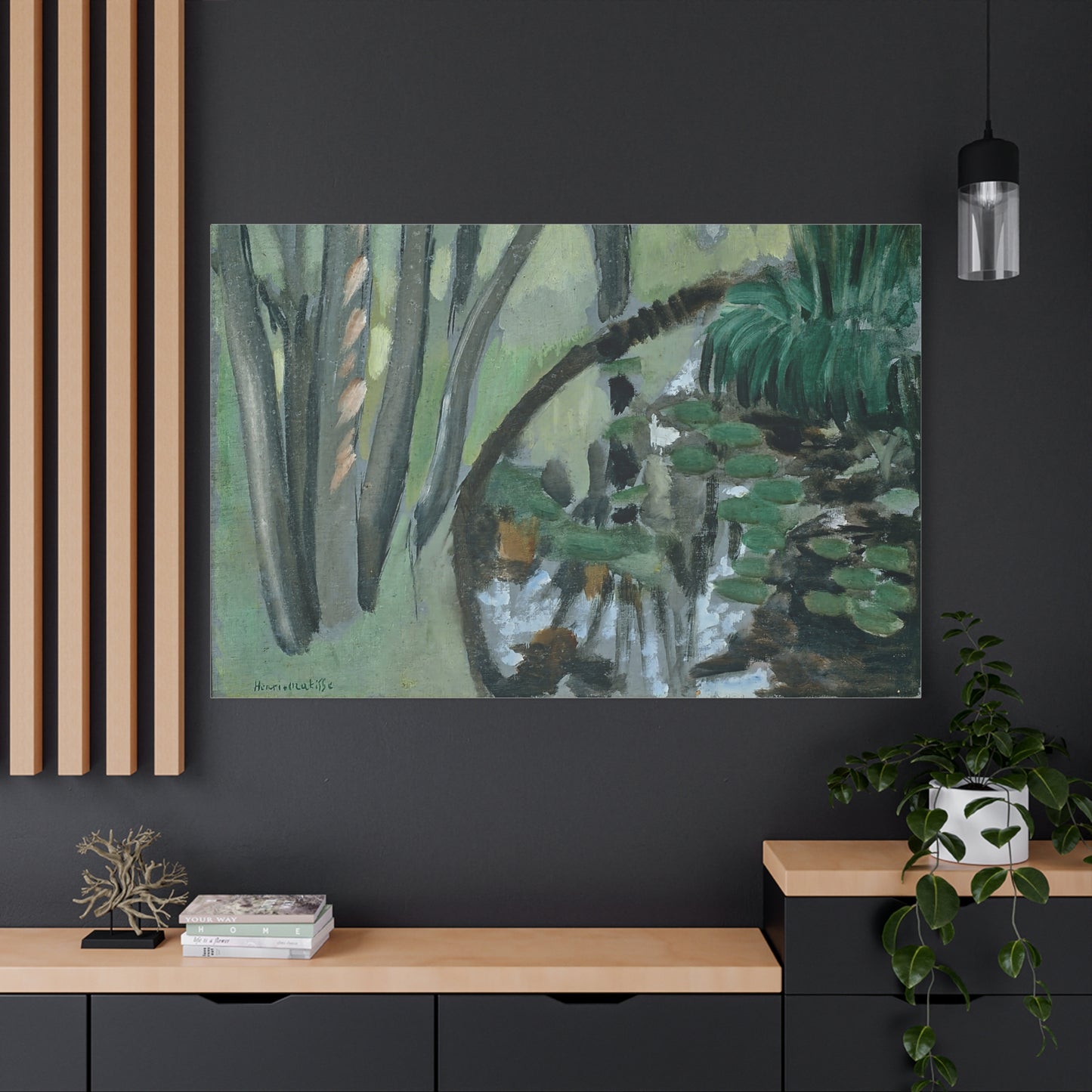 Le ruisseau, Maintenon (1918) by Henri Matisse / Reproduction Fine Art sur Toile / Flanc Large Epaisseur 3.2 cm - 1.25 inch