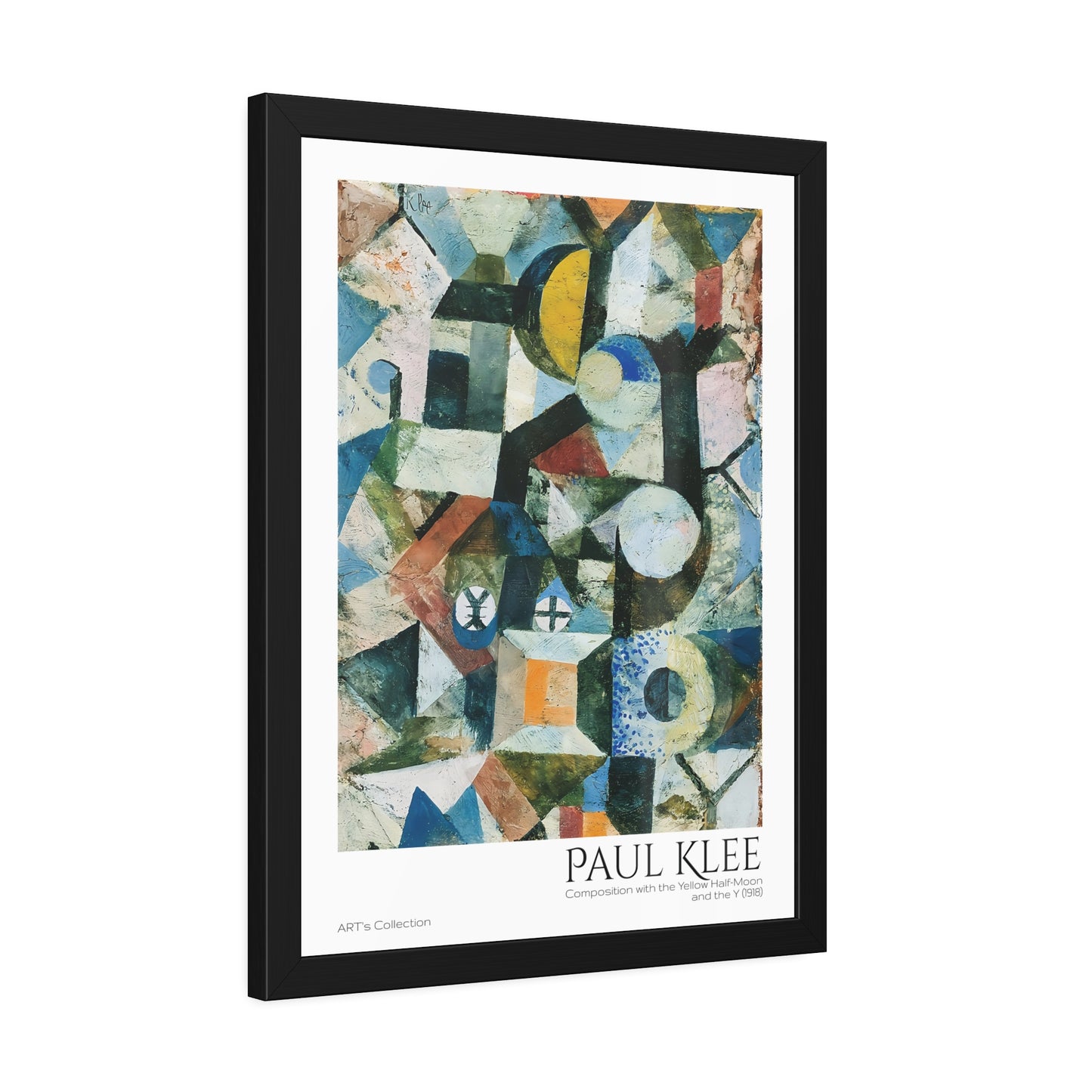 Composition with the Yellow Half-Moon and the Y (1918) by Paul Klee / Affiche Encadrée série ART's Collection