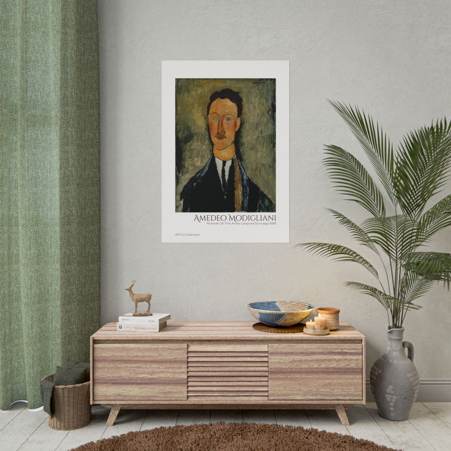 Portrait Of The Artist Léopold Survage (1918) by Amedeo Modigliani / Affiche imprimée - Série ART's Collection