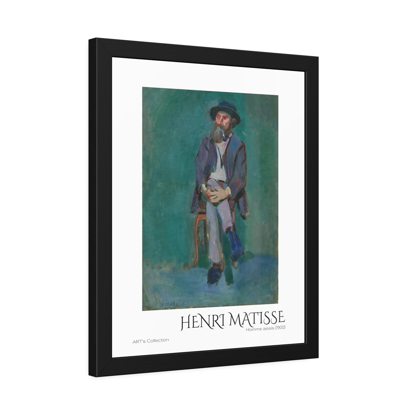 Homme assis (1900) by Henri Matisse / Affiche Encadrée série ART's Collection