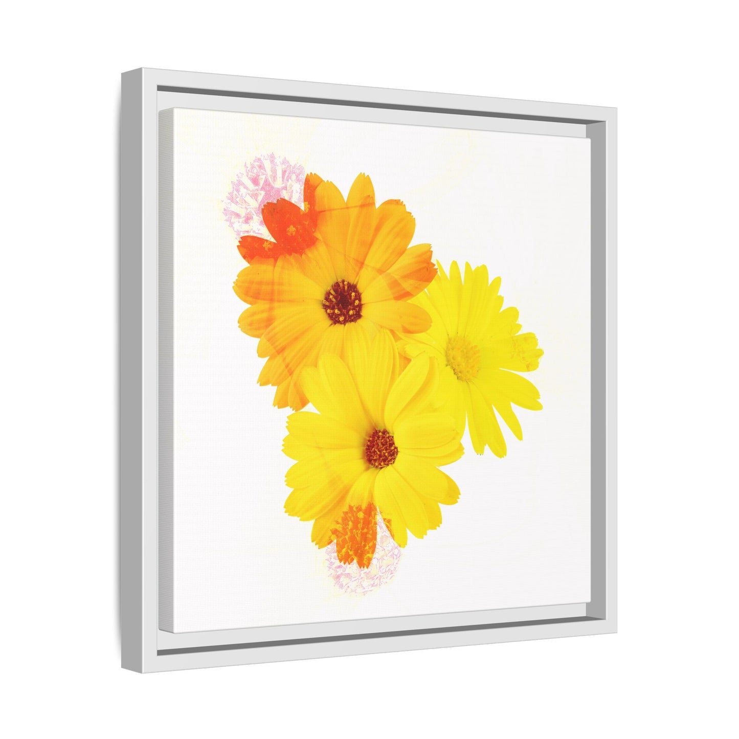 Collection Signature "FLORAL Numéro 16" sur Toile encadrée avec caisse américaine