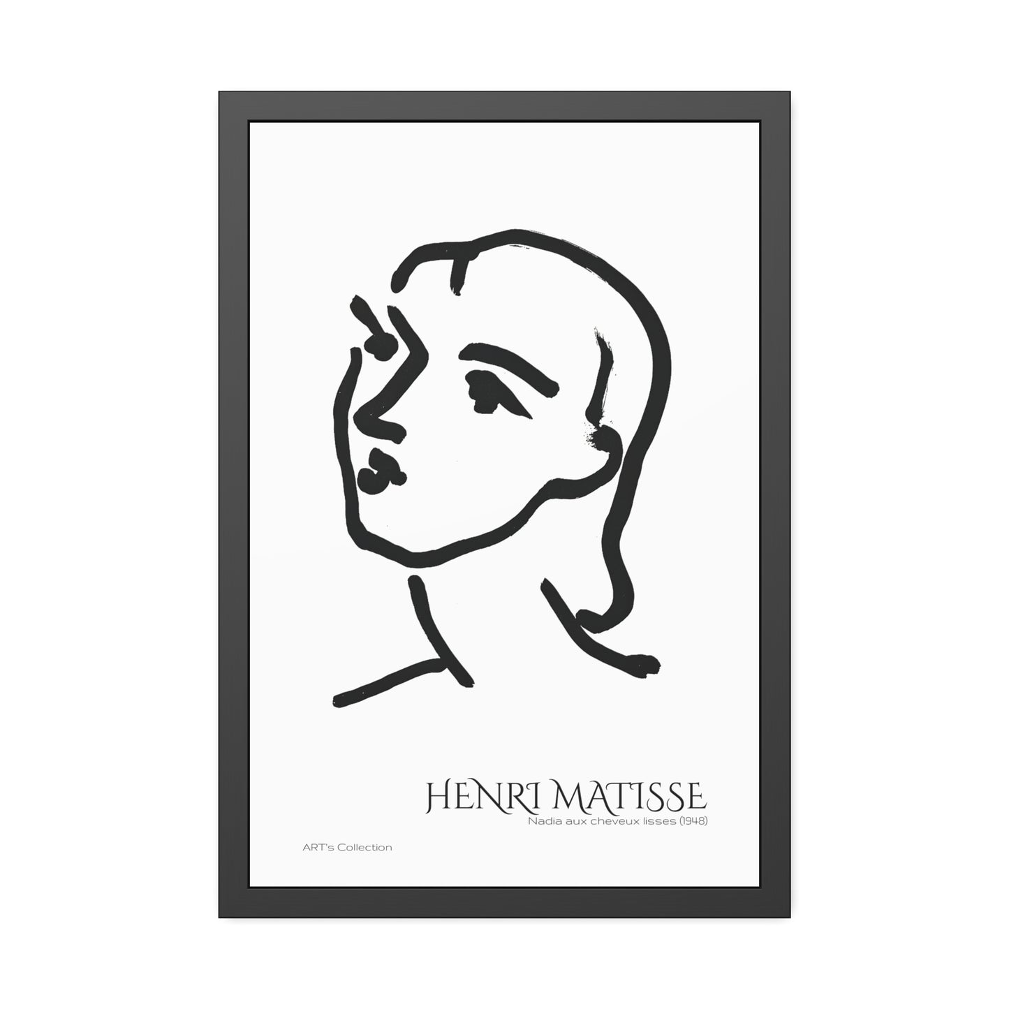 Nadia aux cheveux lisses (1948) by Henri Matisse / Affiche Encadrée série ART's Collection