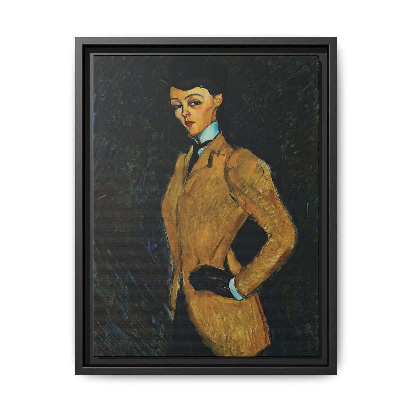 L'amazone (1909) by Amedeo Modigliani / Toile encadrée sur caisse américaine