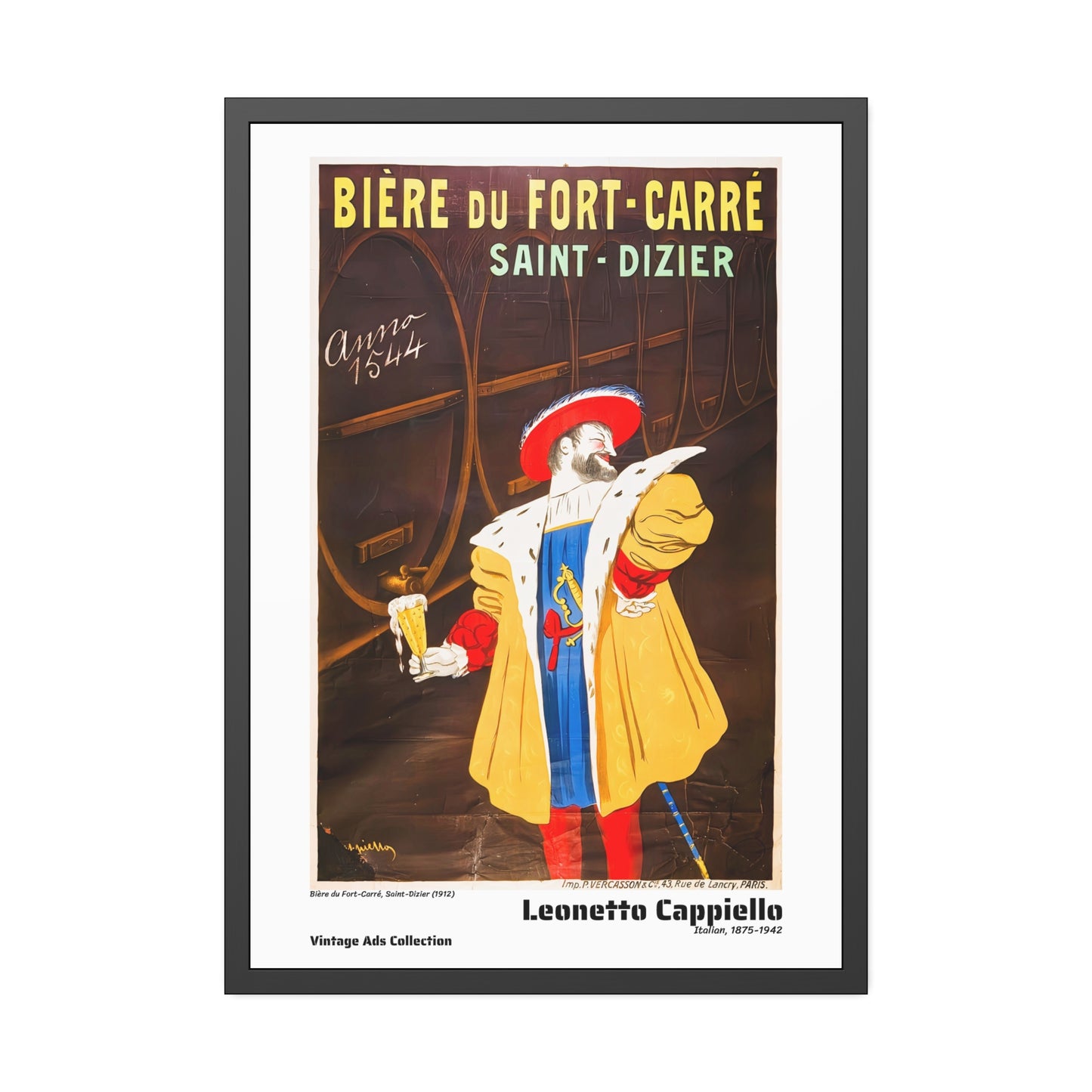 Bière du Fort-Carré, Saint-Dizier (1912) by Leonetto Cappiello / Affiche Encadrée Série Vintage Ads Collection