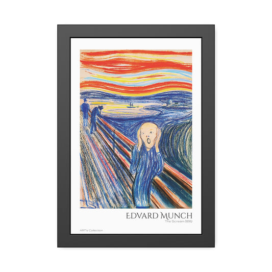The Scream (1895) color version by Edvard Munch / Affiche Encadrée série ART's Collection