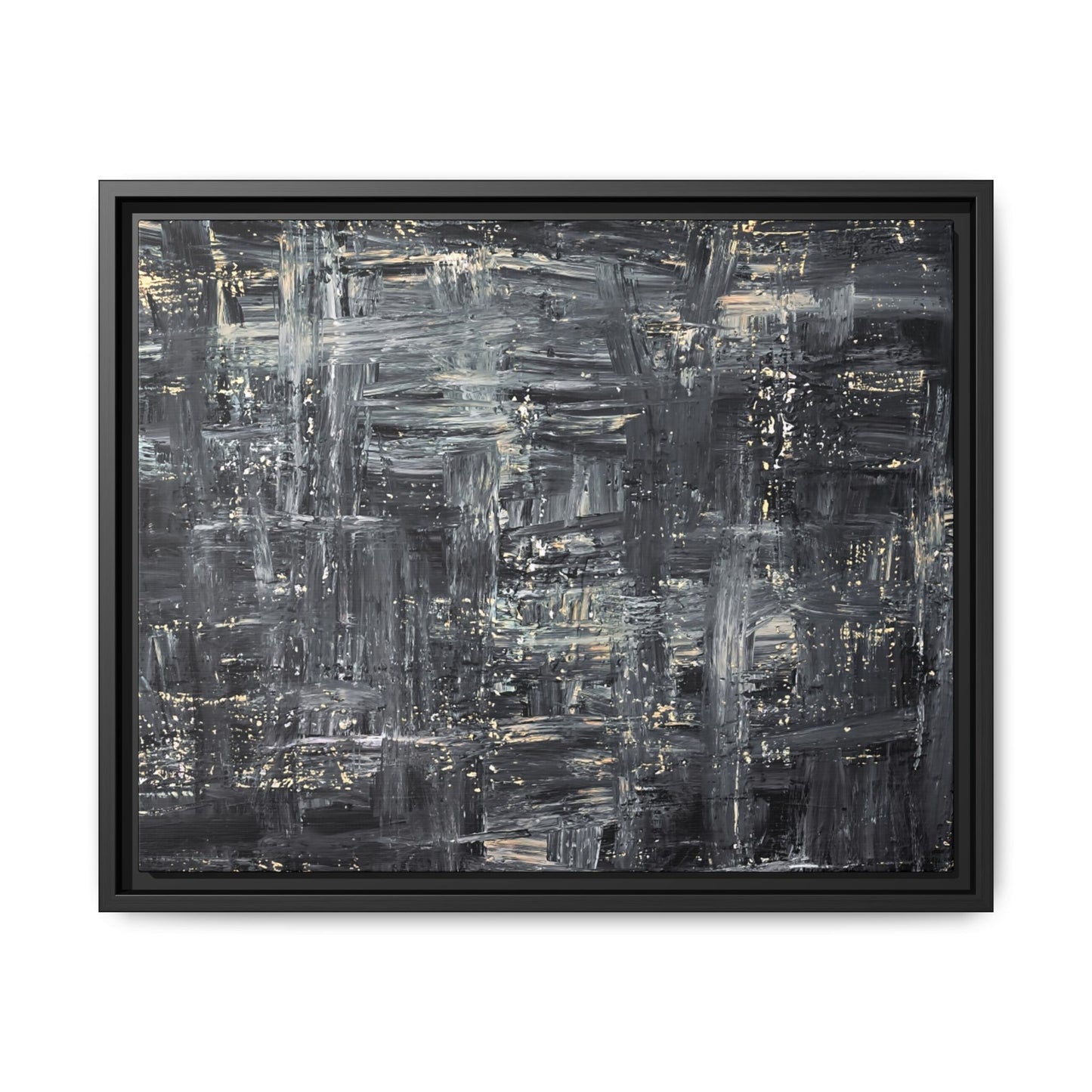 Tableau Intemporel Ardoise Doré "Série Sign Collections" / Toile encadrée sur caisse américaine