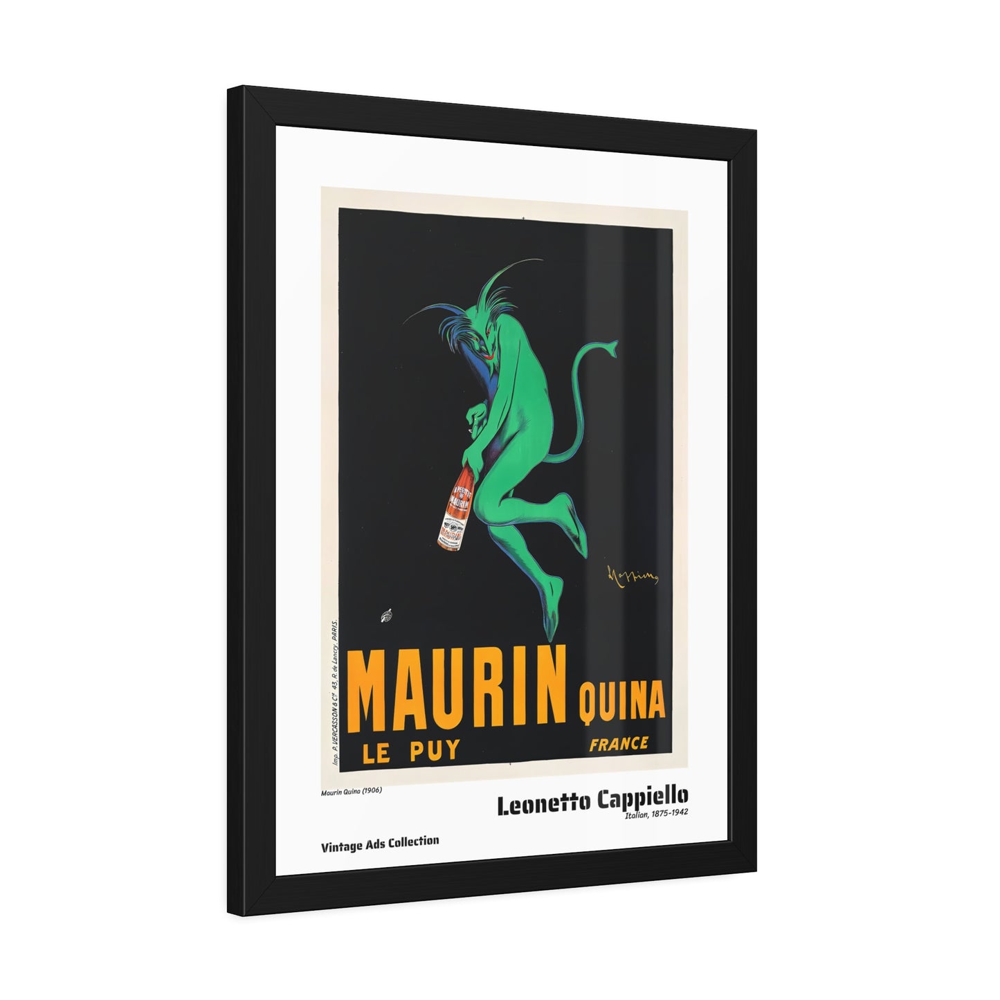 Maurin Quina (1906) by Leonetto Cappiello / Affiche Encadrée Série Vintage Ads Collection