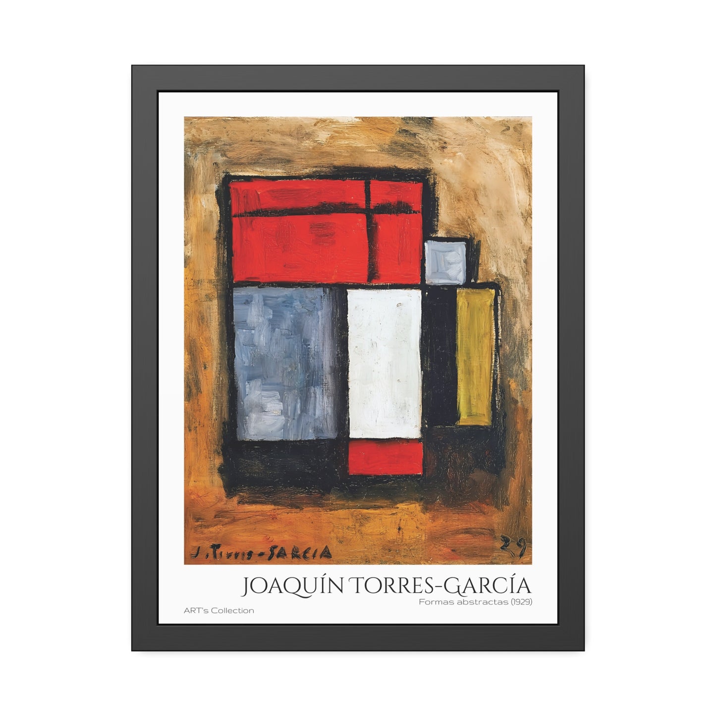 Formas abstractas (1929) by Joaquín Torres-García / Affiche Encadrée série ART's Collection