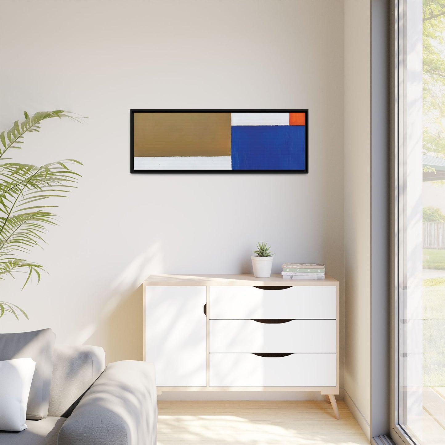 Composition (1923-1924) by Theo van Doesburg / Toile encadrée sur caisse américaine