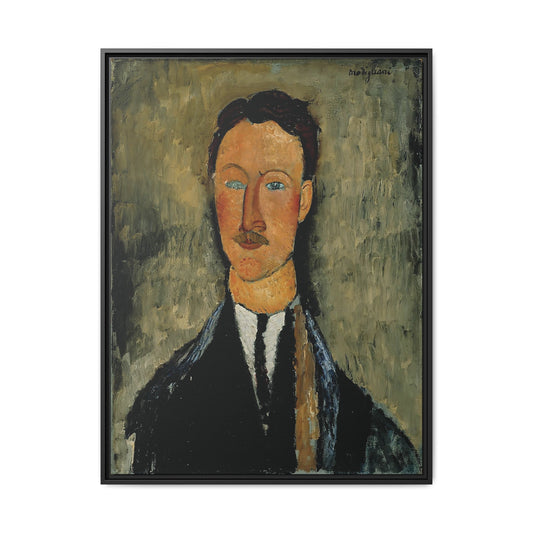 Portrait Of The Artist Léopold Survage (1918) by Amedeo Modigliani / Toile encadrée sur caisse américaine