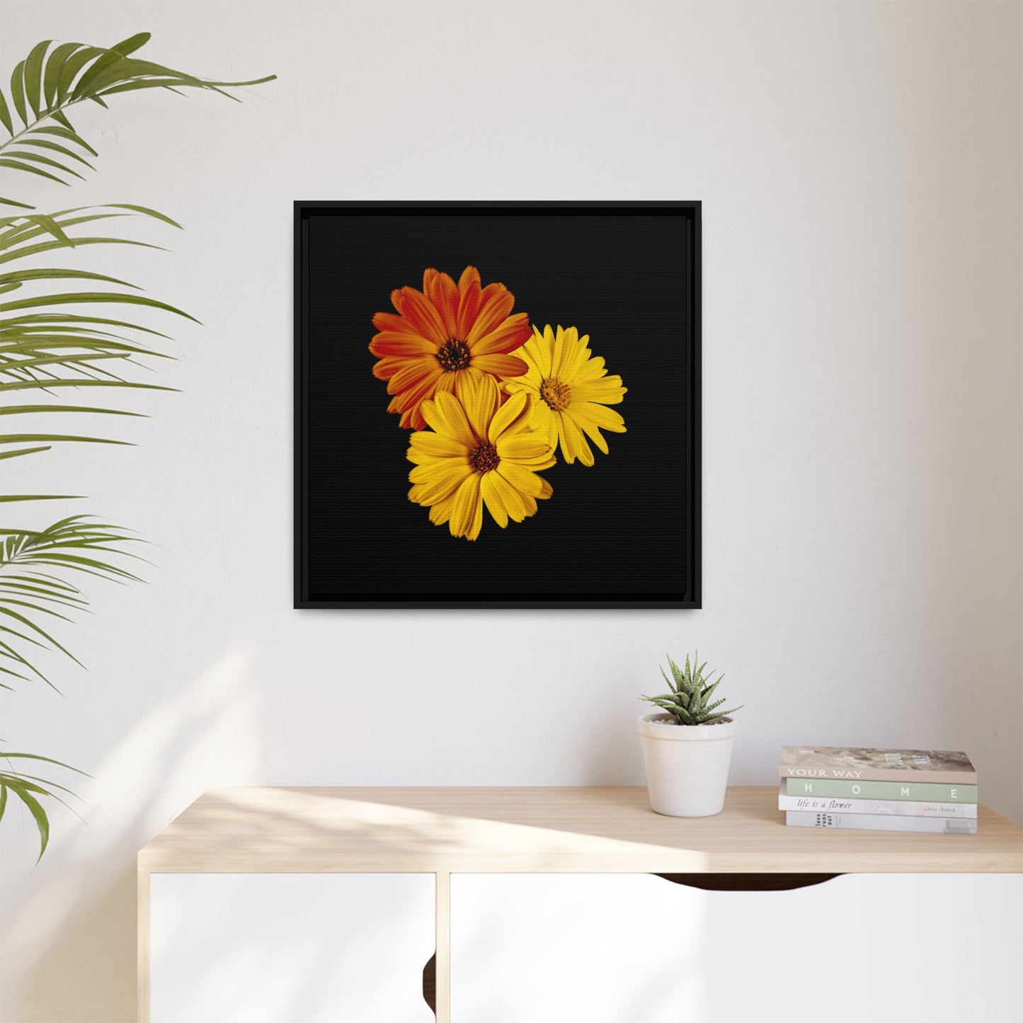 Collection Signature "FLORAL Numéro 4" sur Toile encadrée avec caisse américaine