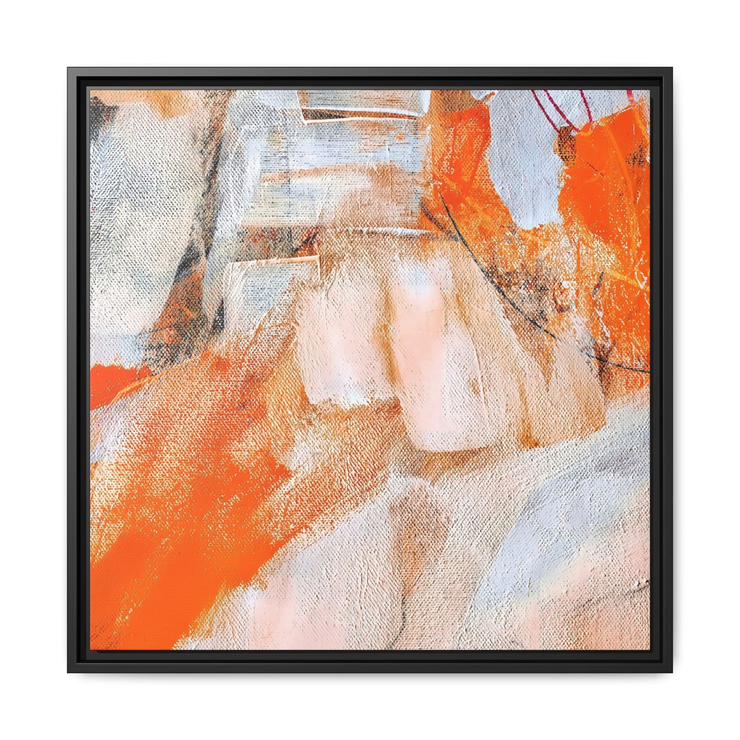 Tableau Intemporel Mandarine "Série Sign Collections" / Toile encadrée sur caisse américaine