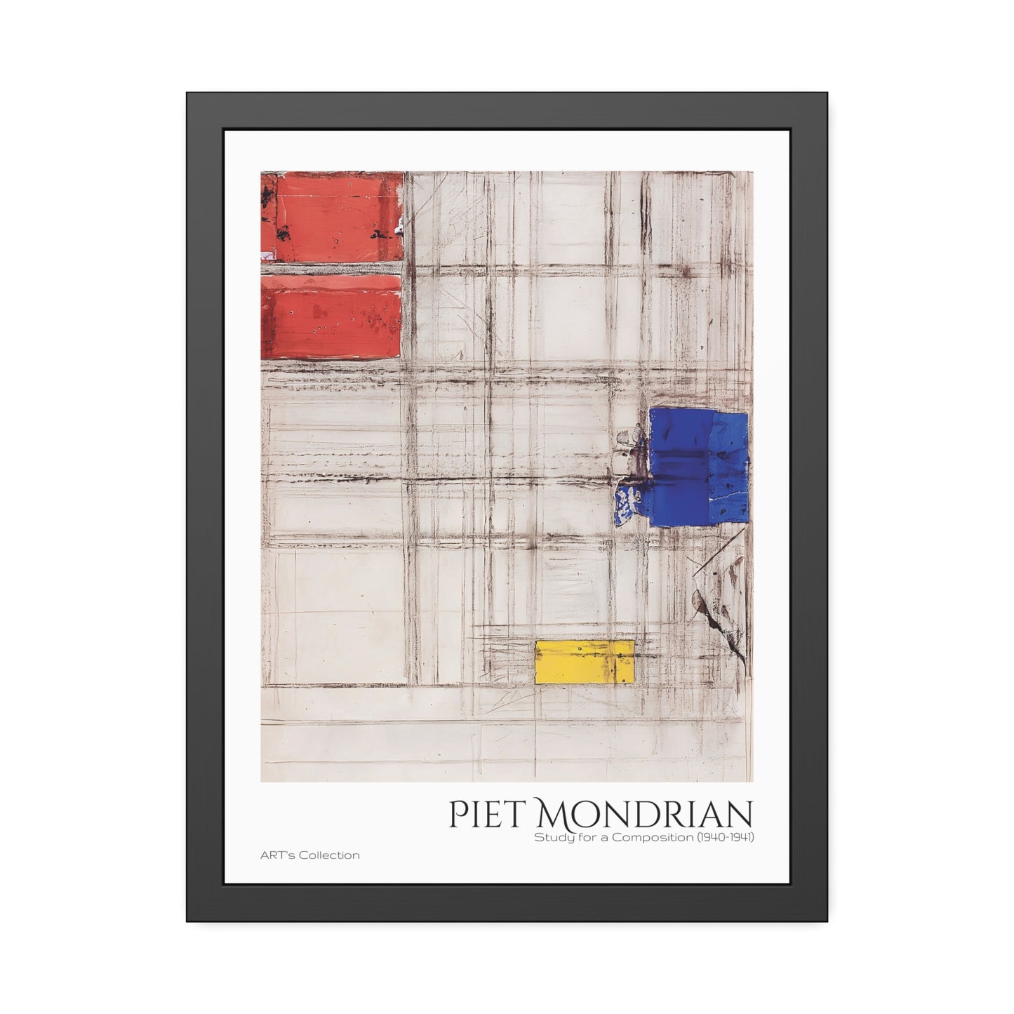 Study for a Composition (1940-1941) by Piet Mondrian / Affiche Encadrée série ART's Collection