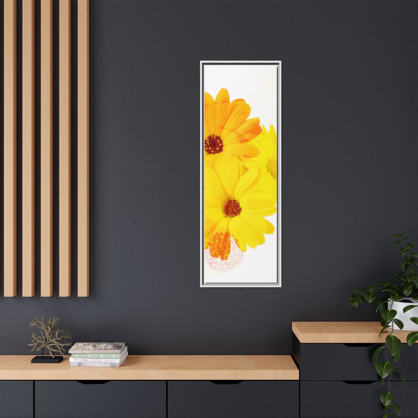 Collection Signature "FLORAL Numéro 16" sur Toile encadrée avec caisse américaine