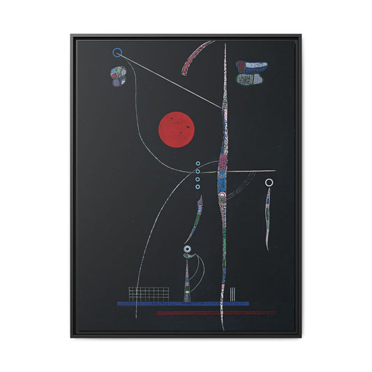 L' accent Rouge (1938) by Wassily Kandinsky / Toile encadrée sur caisse américaine