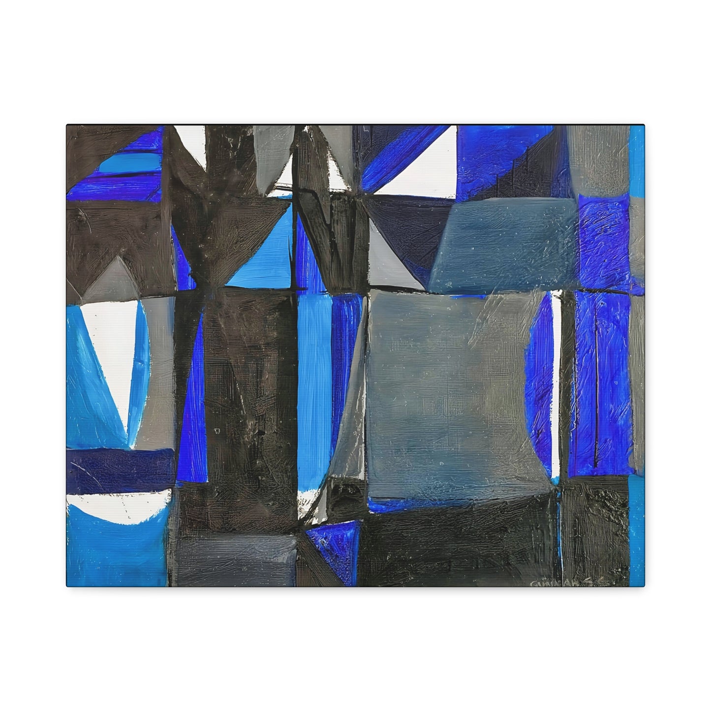 Abstraksjon by Gunnar S. Gundersen / Reproduction Fine Art sur Toile / Flanc Large Epaisseur 3.2 cm - 1.25 inch