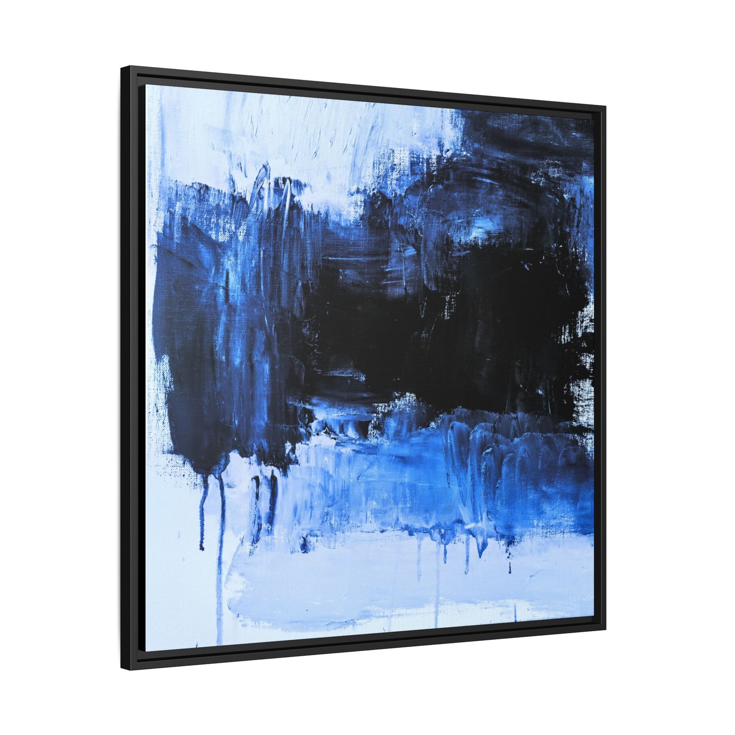 Tableau Beaux Arts Black Ocean "Série Sign Collections" / Toile encadrée sur caisse américaine