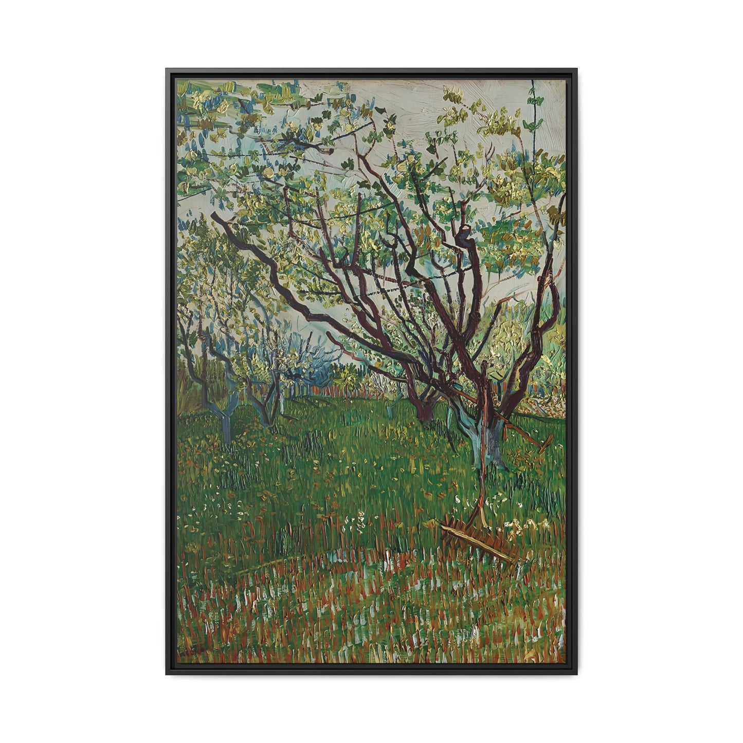 The Flowering Orchard (1888) by Vincent van Gogh / Toile encadrée sur caisse américaine