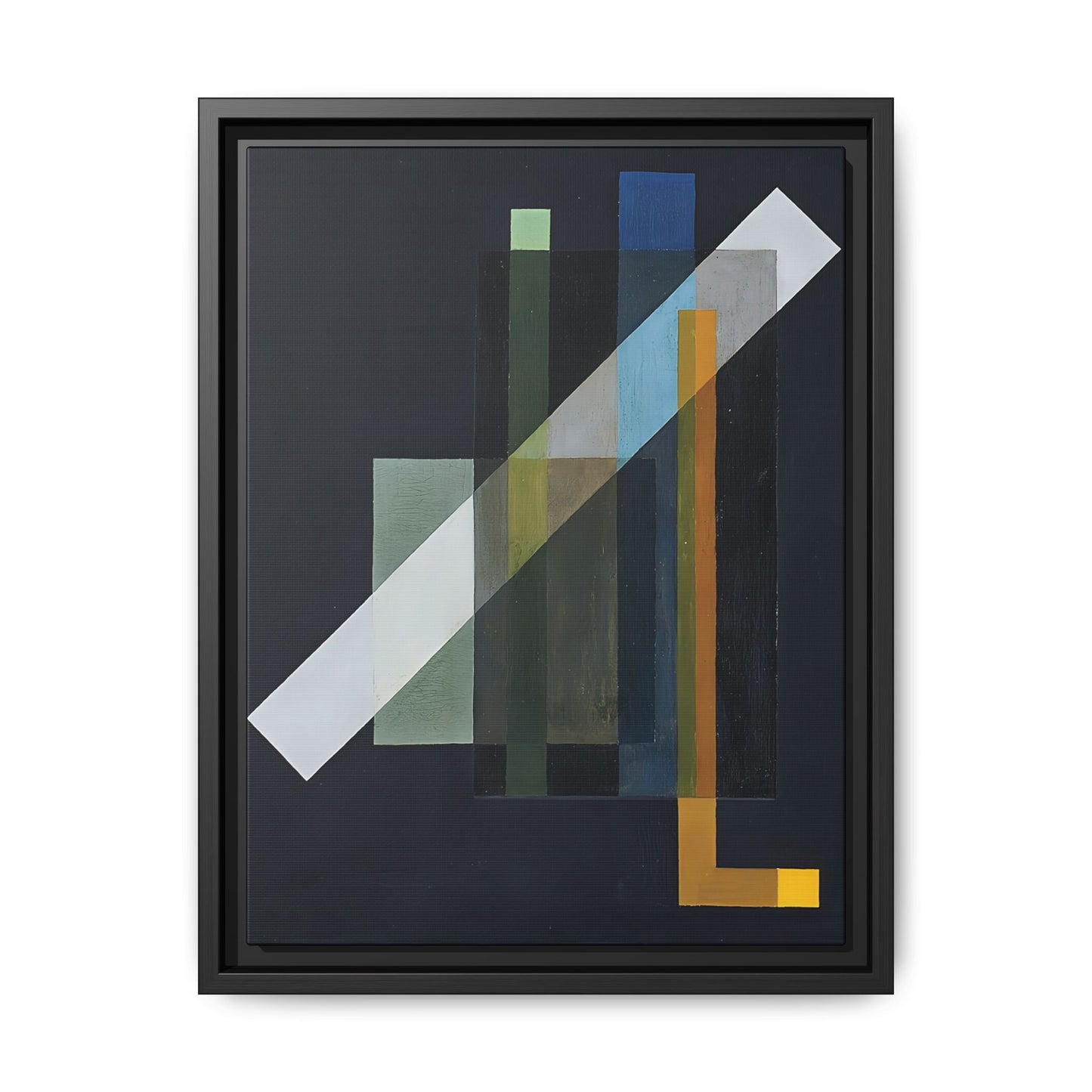 Construction (1924) by László Moholy-Nagy / Toile encadrée sur caisse américaine