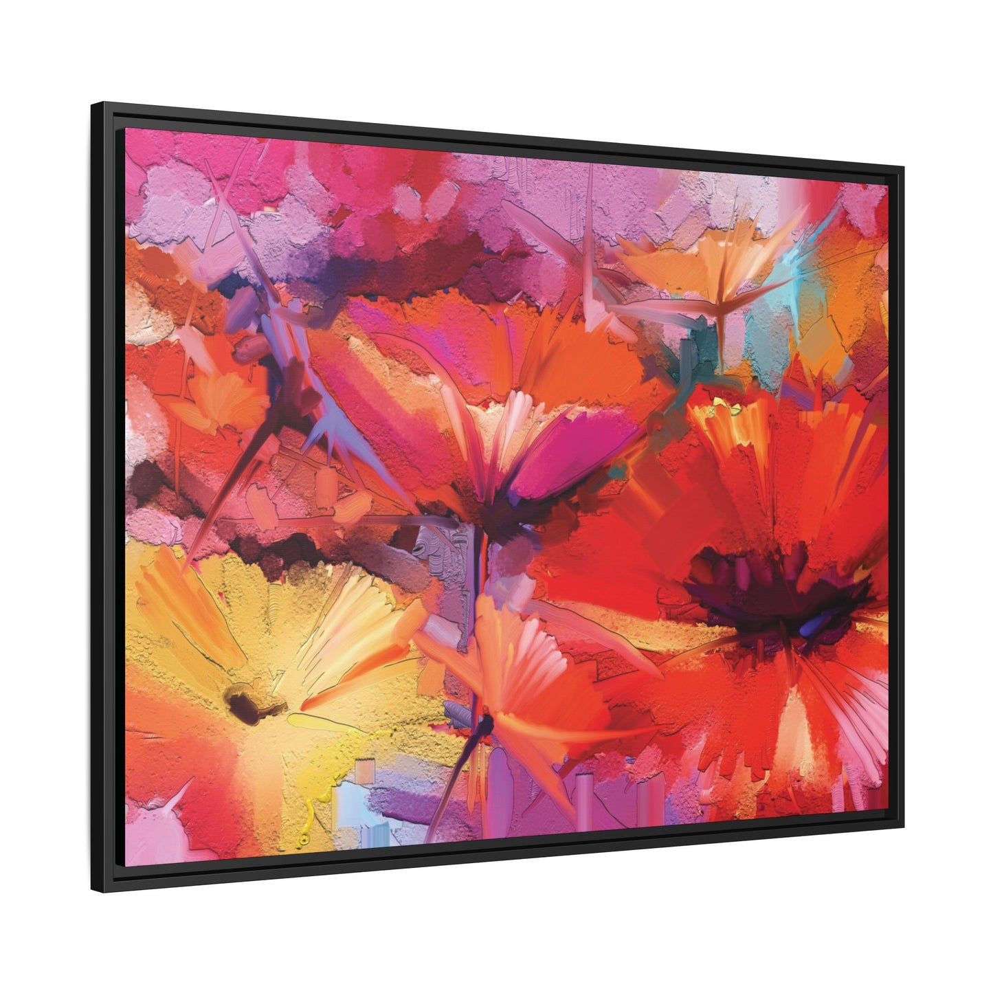 Tableau Floral Garance "Série Sign Collections" / Toile encadrée sur caisse américaine