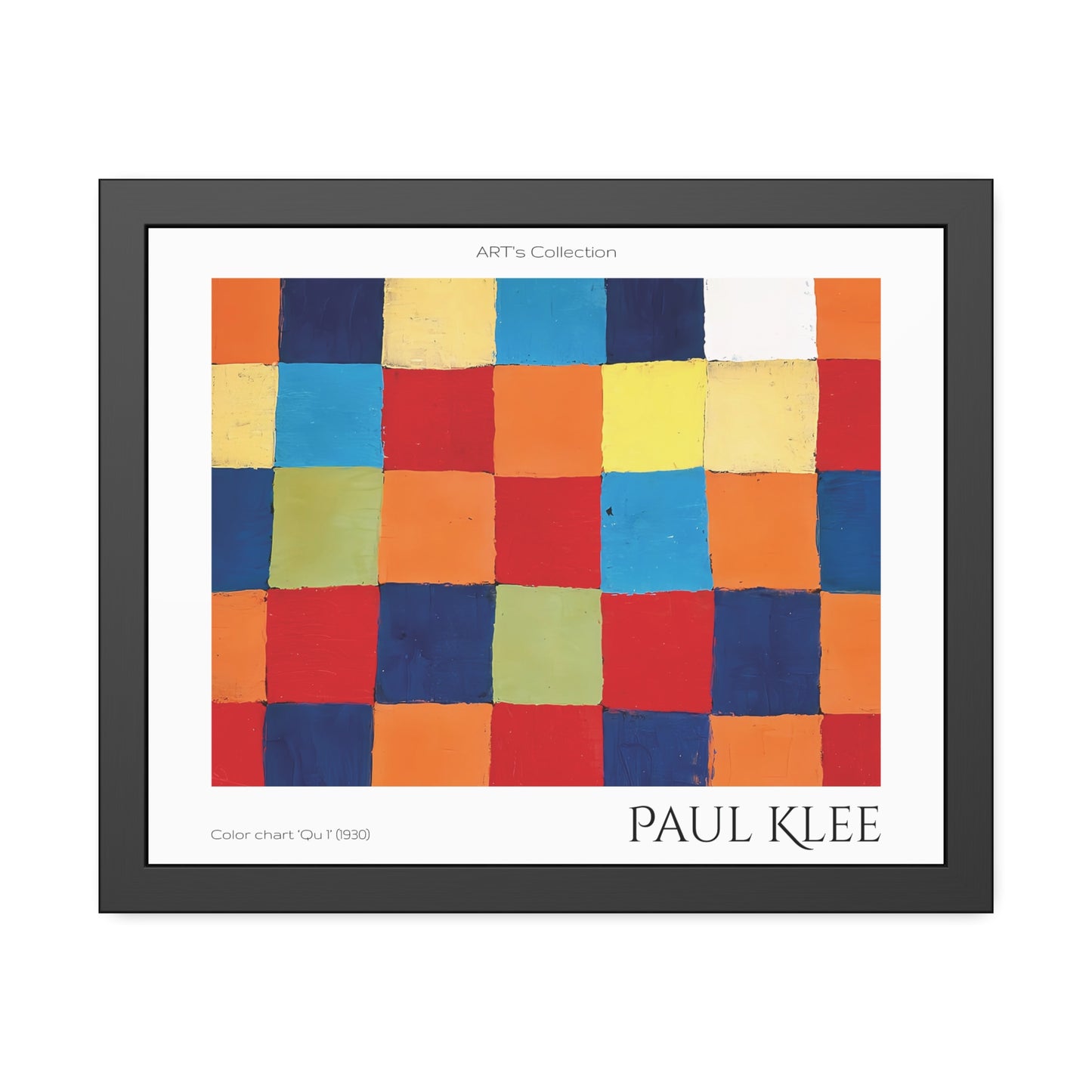 Color chart Qu 1 (1930) by Paul Klee / Affiche Encadrée série ART's Collection