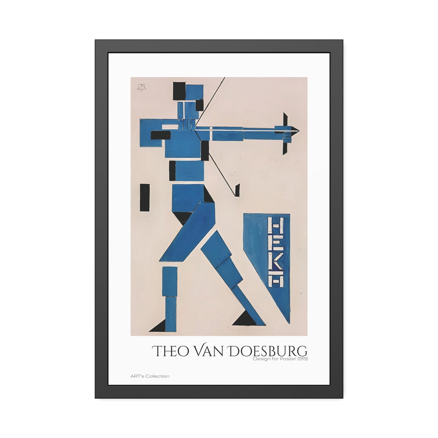 Design for Poster (1919) by Theo van Doesburg / Affiche Encadrée série ART's Collection